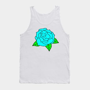 Light Blue Roses Tank Top